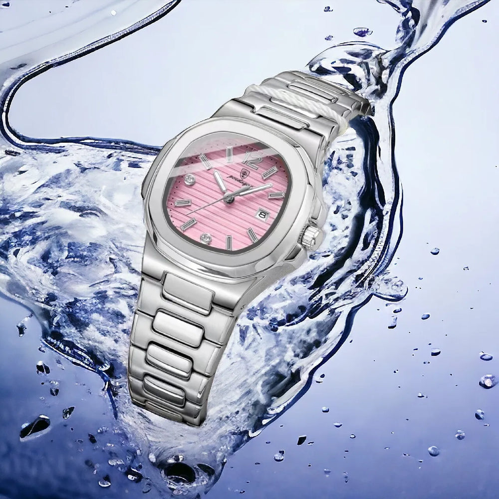 Reloj Poedagar POE-M-7 Mujer Acero Plateado
