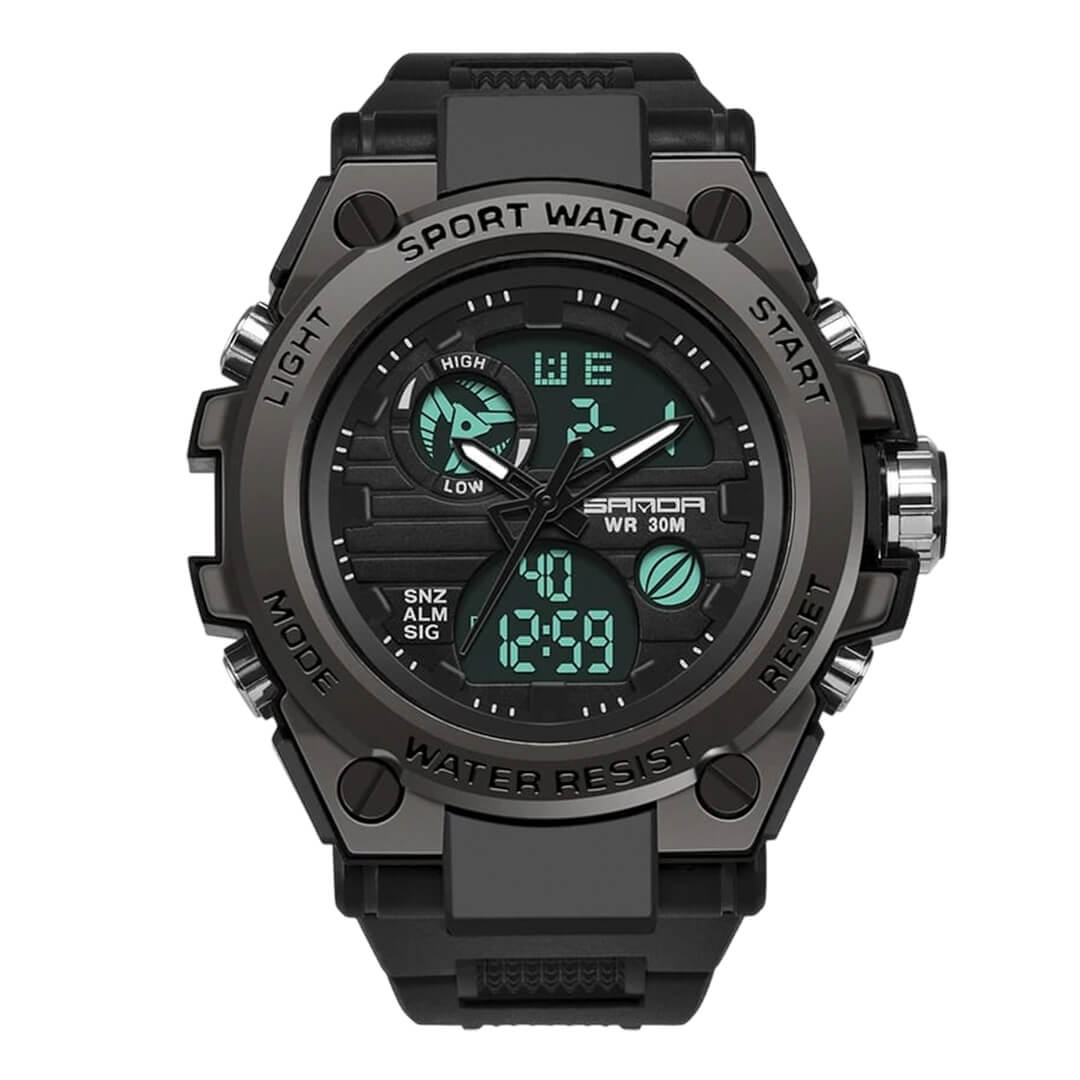 Reloj Sanda Militar Hombre Deportivo Negro | SAN-1