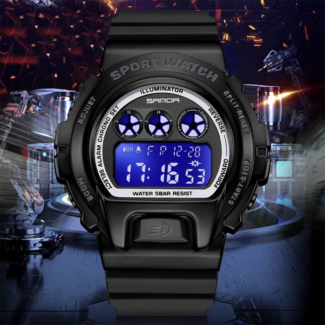 RELOJ SANDA DEPORTIVO NEGRO SAN-11
