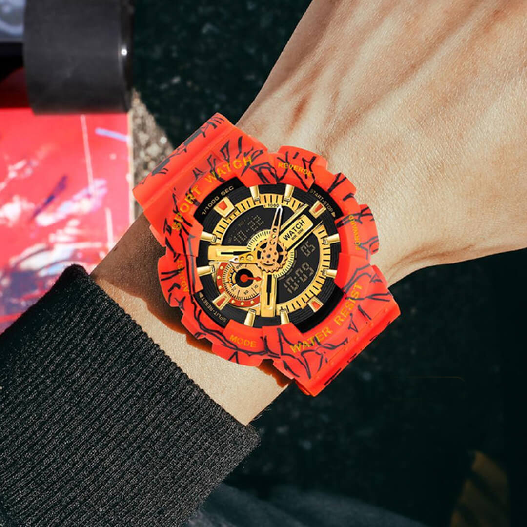 Reloj Sanda Hombre Dragon Ball Naranja | SAN-12
