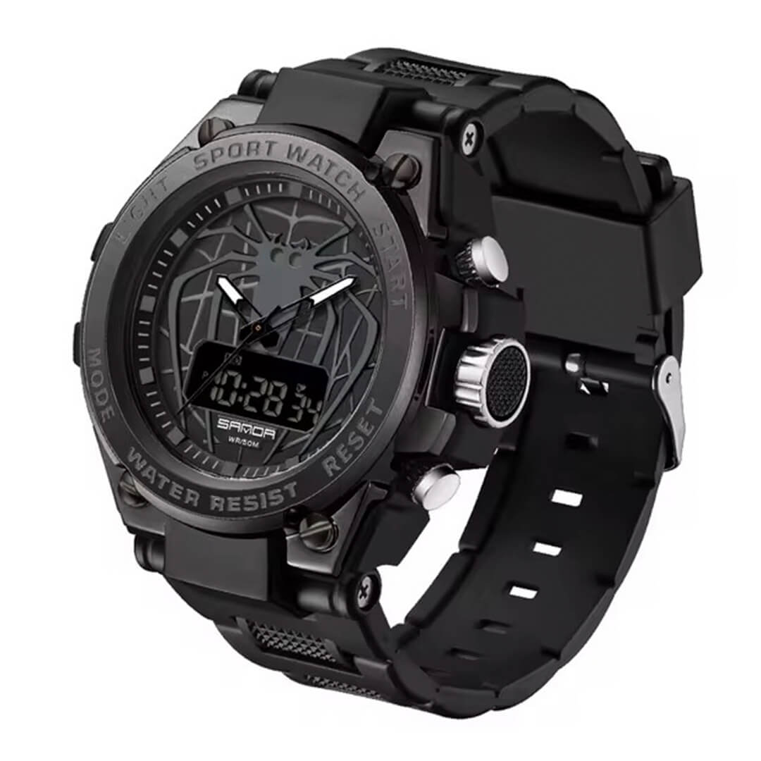 Reloj Sanda Spider Hombre Deportivo Negro | SAN-13