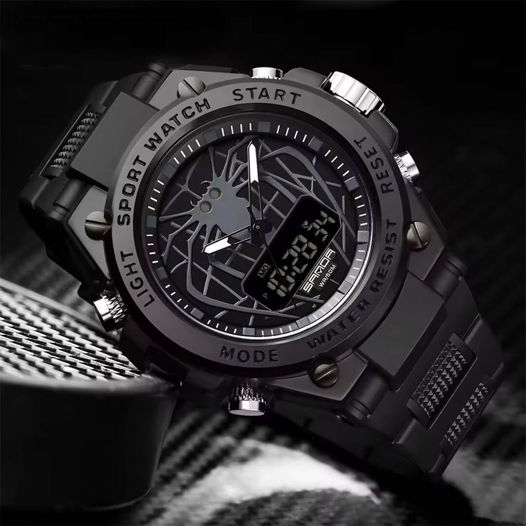 RELOJ SANDA ARAÑA NEGRO SAN-13