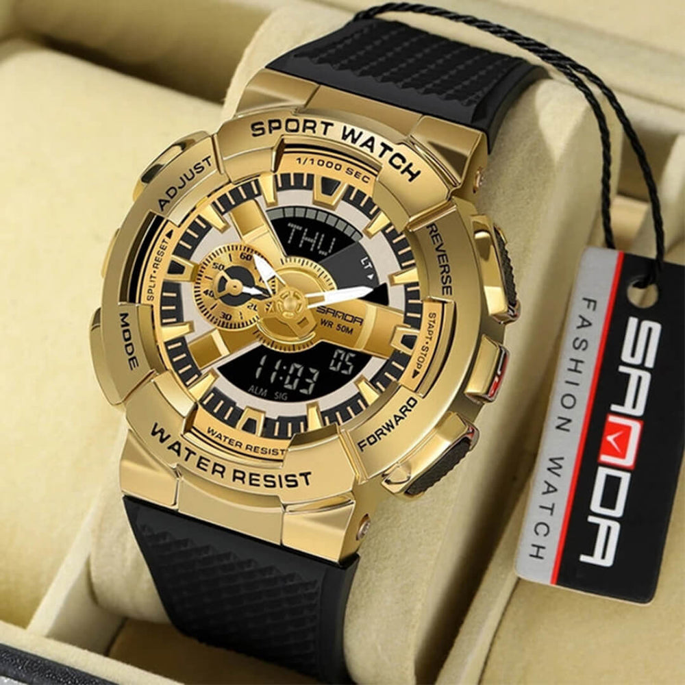Reloj Sanda SAN-21 Hombre Deportivo Dorado