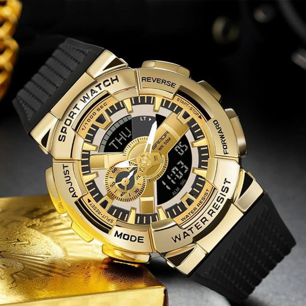 Reloj Sanda SAN-21 Hombre Deportivo Dorado