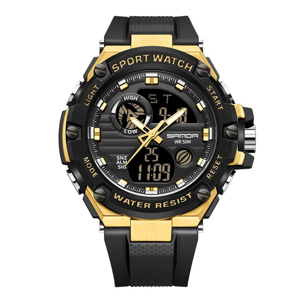 Reloj Sanda SAN-23 Hombre Deportivo Dorado