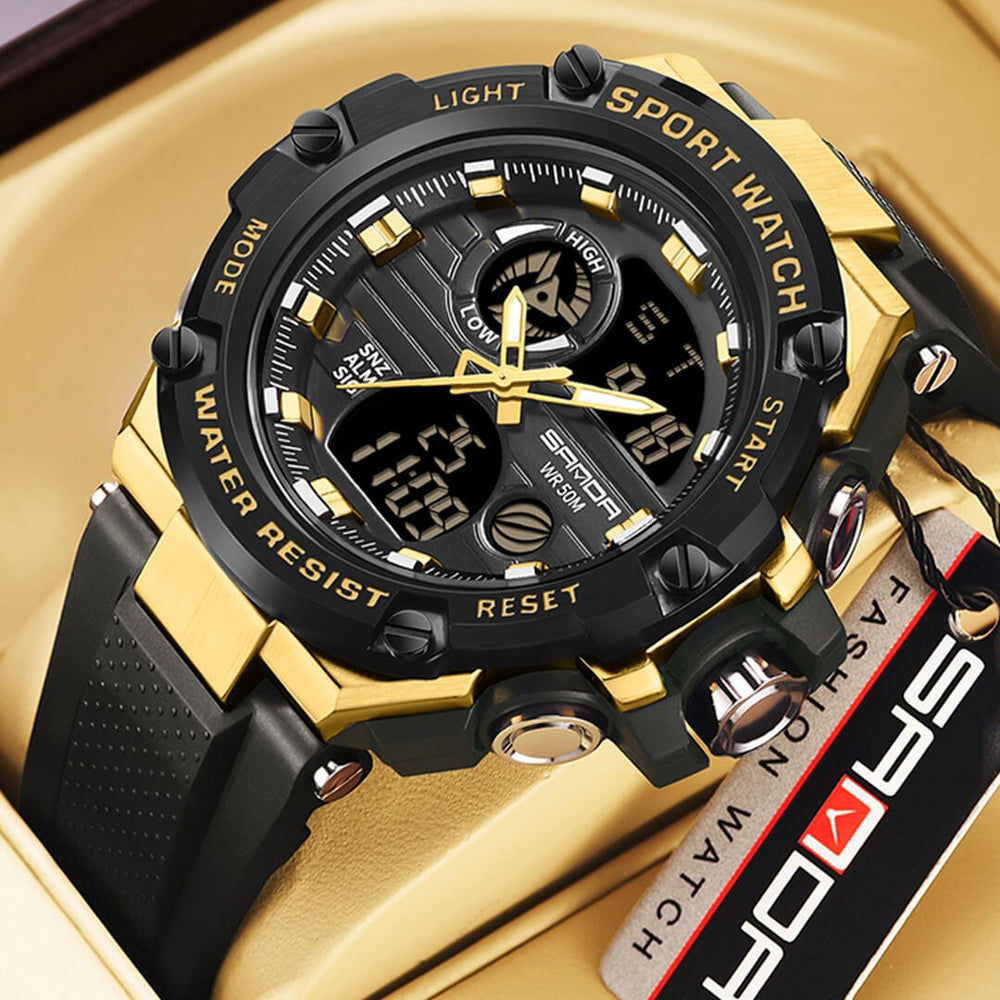Reloj Sanda SAN-23 Hombre Deportivo Dorado