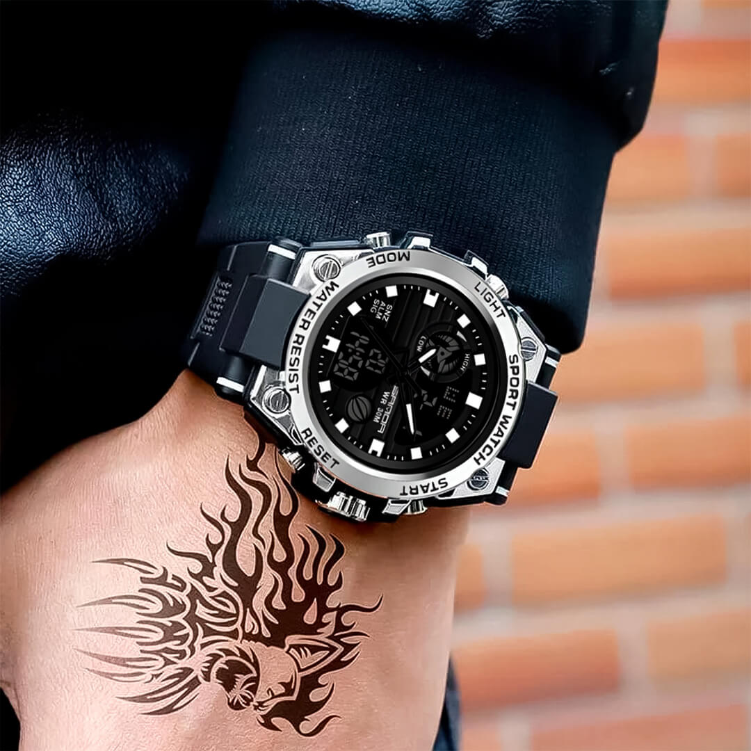Reloj Sanda Militar Hombre Deportivo Negro | SAN-2