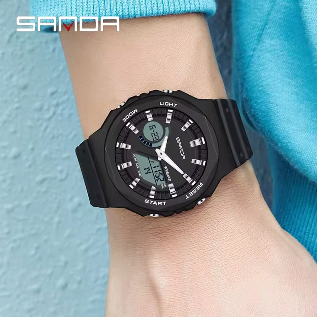 Reloj Sanda Hombre Deportivo Negro | SAN-30