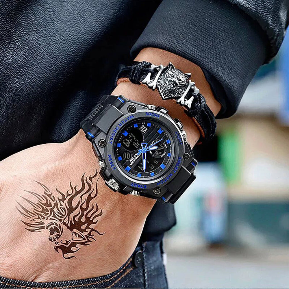 Reloj Sanda Militar SAN-3 Hombre Deportivo Negro