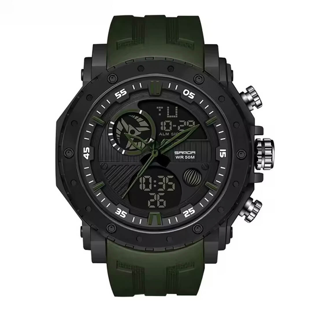 Reloj Sanda Hombre Deportivo Verde | SAN-6