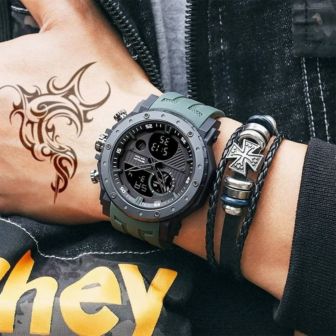 Reloj Sanda Hombre Deportivo Verde | SAN-6