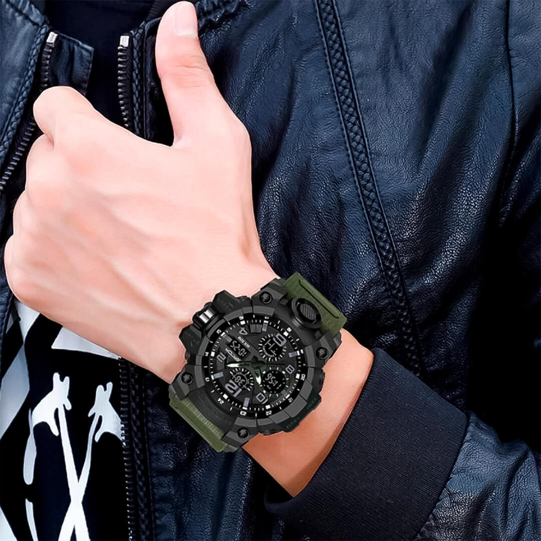 Reloj Sanda Hombre Deportivo Verde | SAN-7