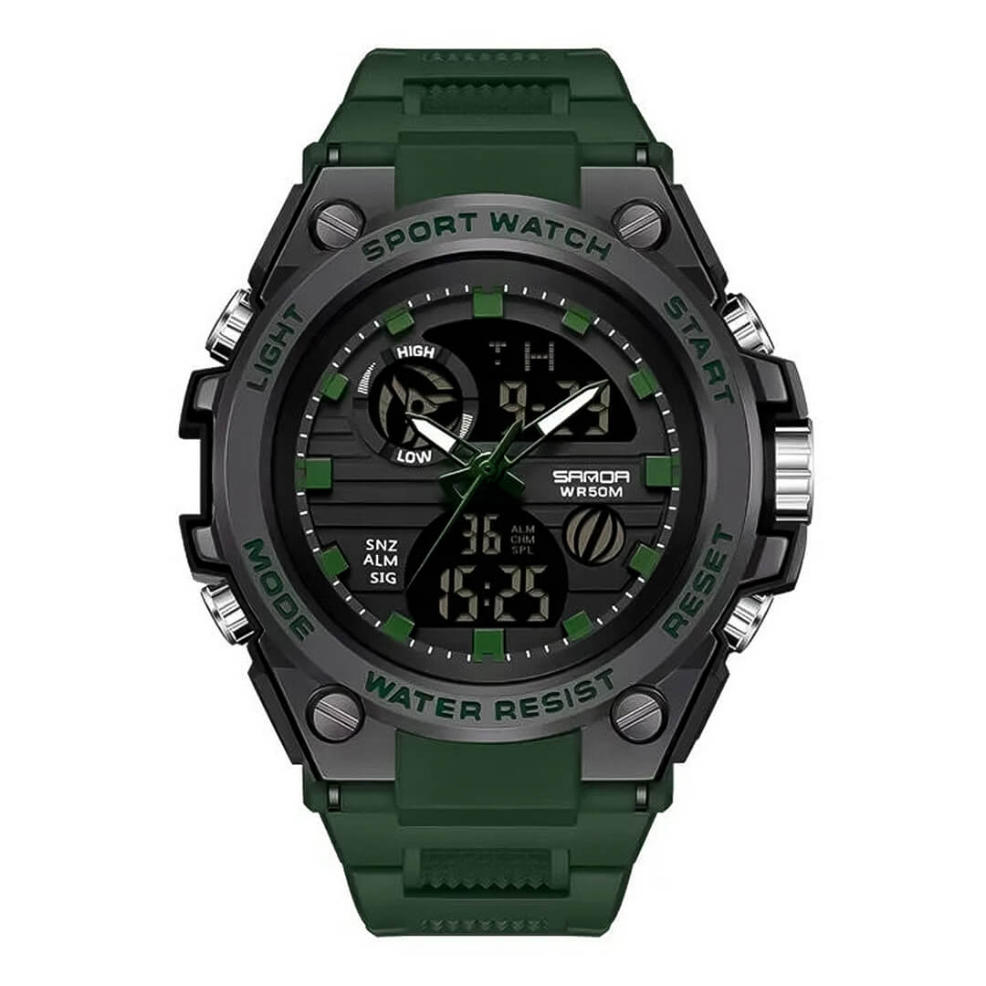 Reloj Sanda Militar Hombre Deportivo Verde | SAN-9