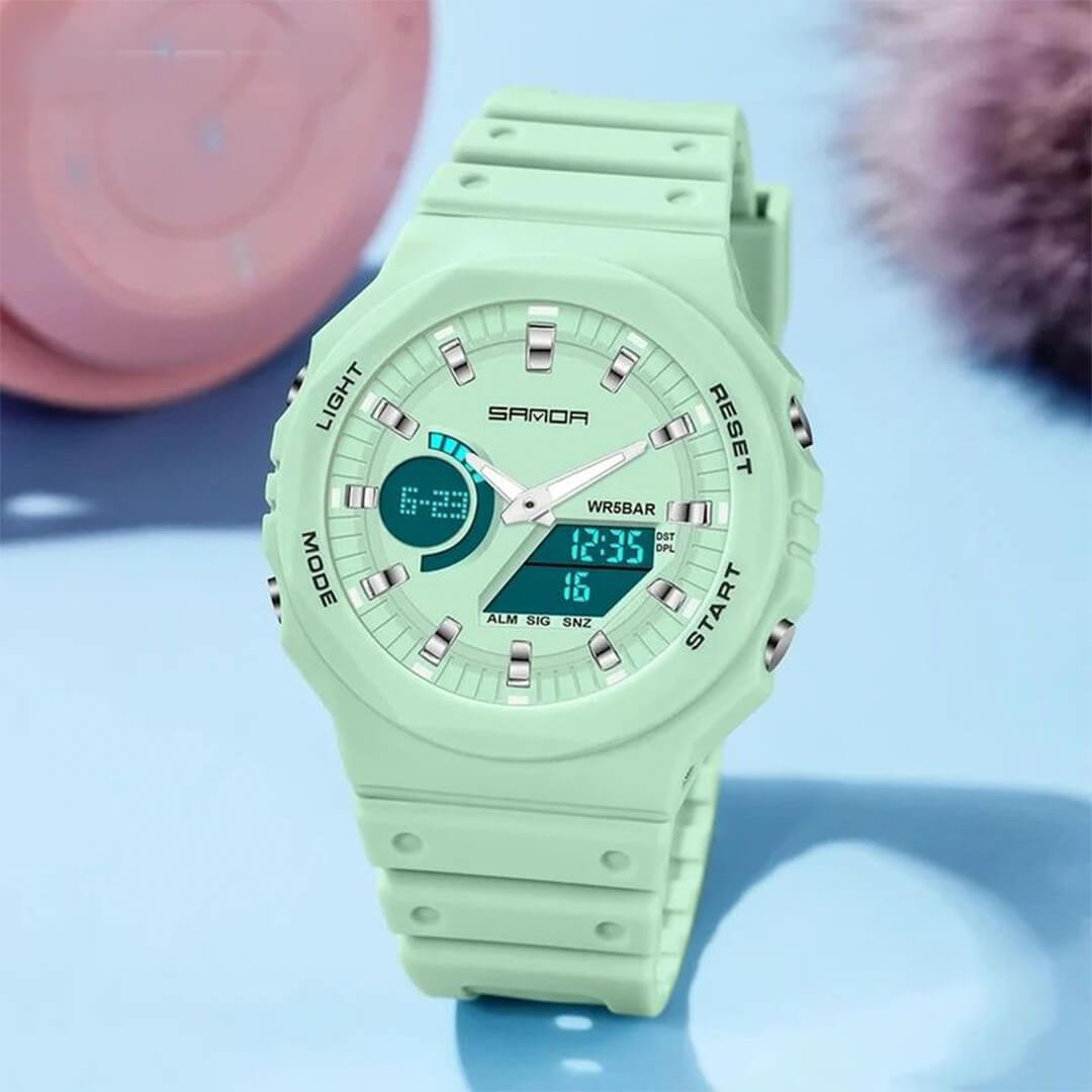 RELOJ SANDA DEPORTIVO VERDE SAN-M-1