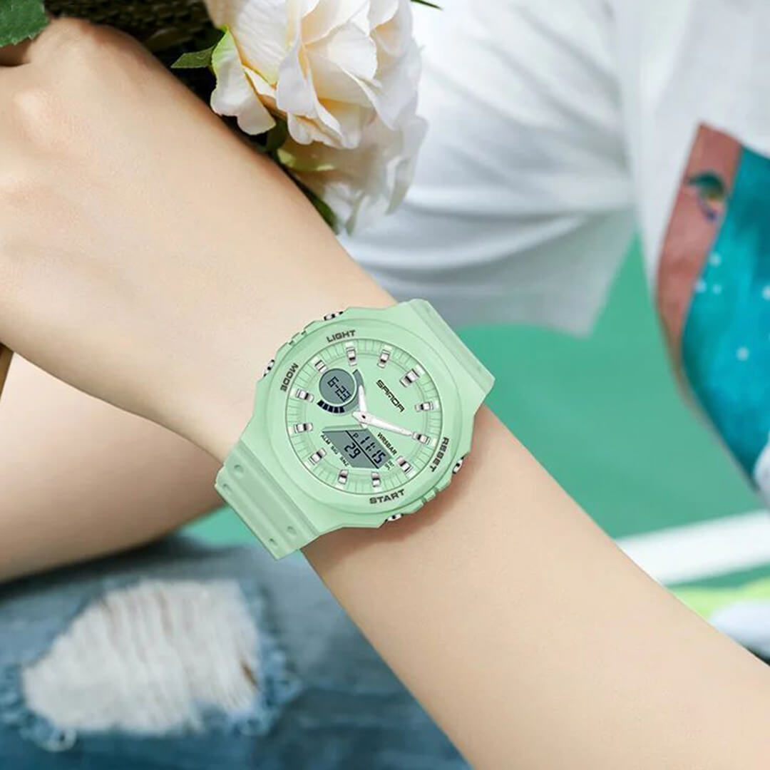 RELOJ SANDA DEPORTIVO VERDE SAN-M-1