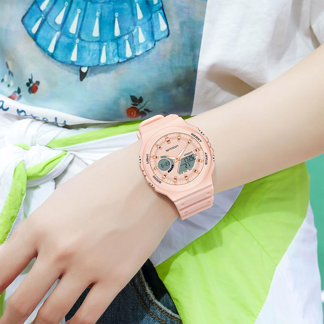 RELOJ SANDA DEPORTIVO ROSADO SAN-M-3