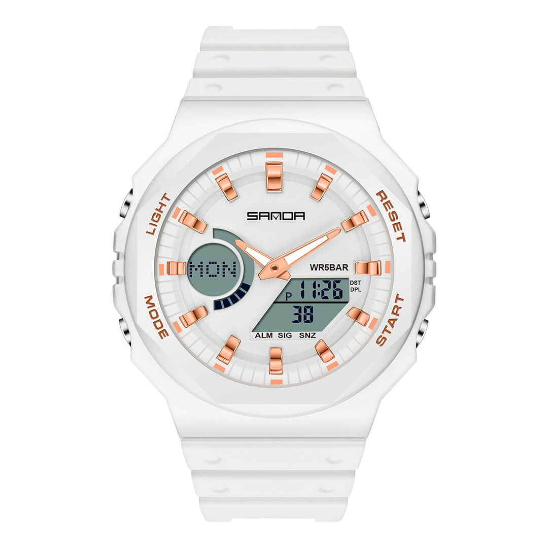 RELOJ SANDA DEPORTIVO BLANCO SAN-M-4