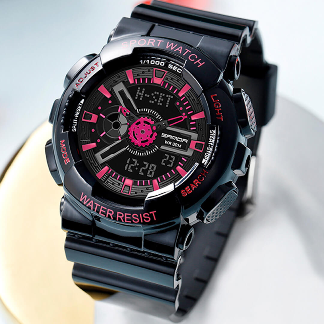 RELOJ SANDA DEPORTIVO NEGRO SAN-M-5