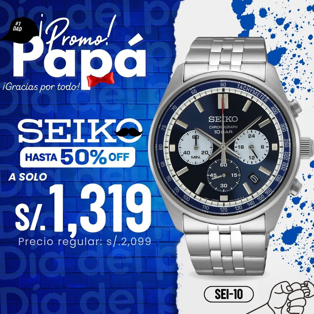 Reloj Seiko Essentials SSB427 Hombre Acero Azul