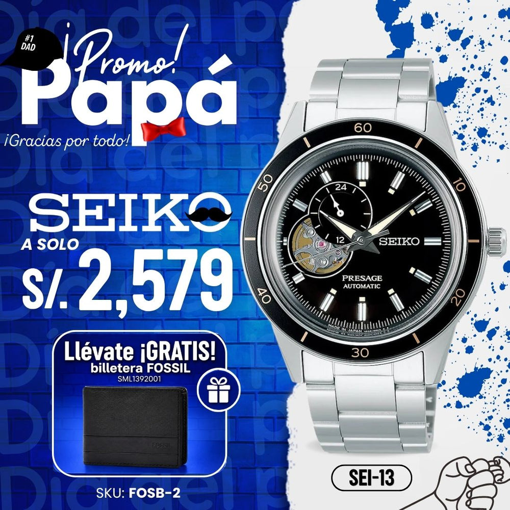 Reloj Seiko Presage SSA425J1 Hombre Automático Plateado