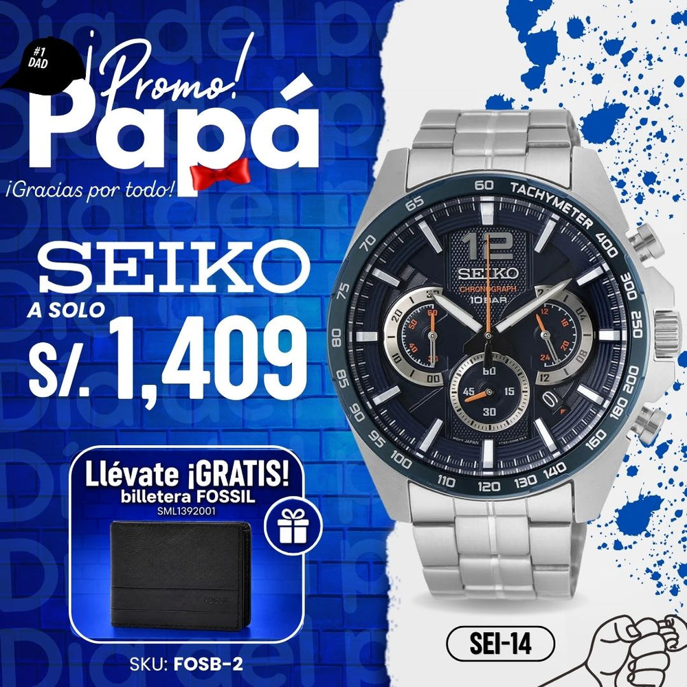Reloj Seiko Essentials SSB345 Hombre Acero Plateado