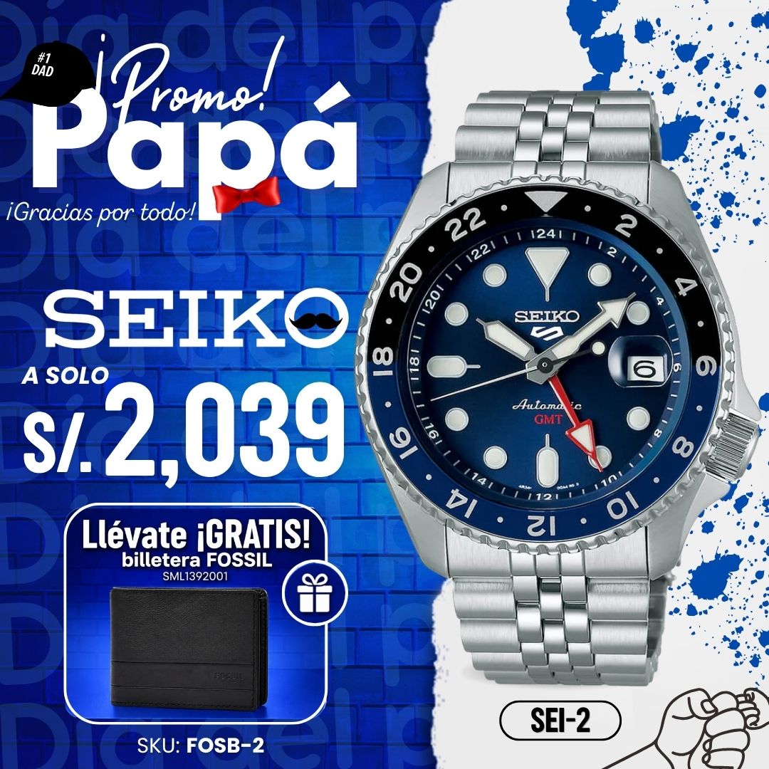 Reloj Seiko 5 Sports SSK003 Hombre Automático Azul
