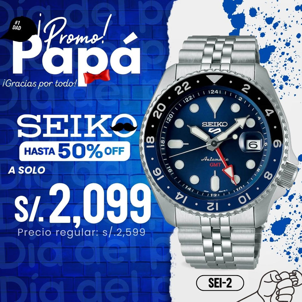 Reloj Seiko 5 Sports SSK003 Hombre Automático Azul