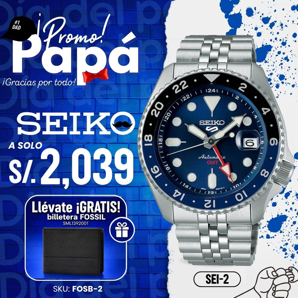 Reloj Seiko 5 Sports SSK003 Hombre Automático Azul