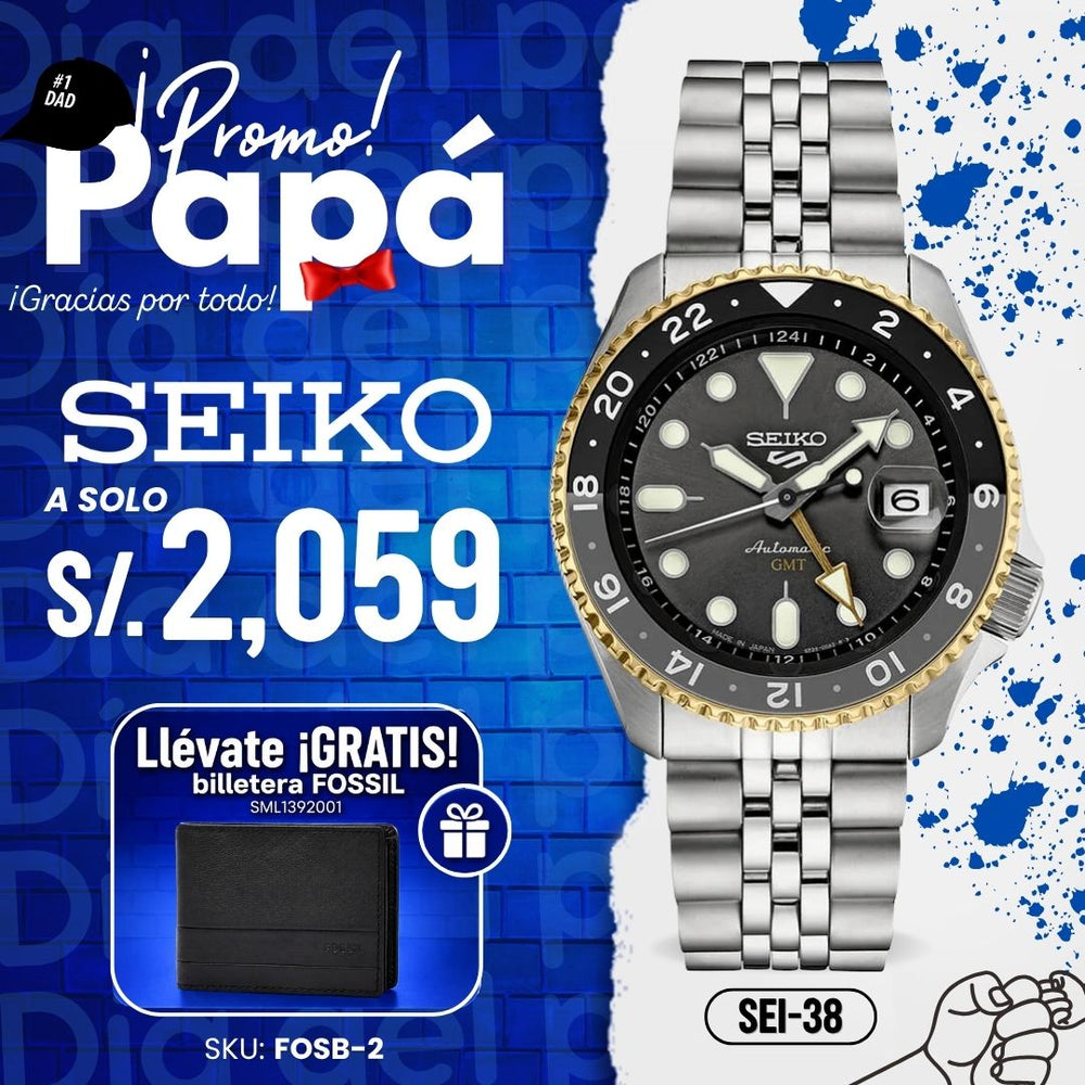 Reloj Seiko 5 Sports SSK021 Hombre Automático Gris