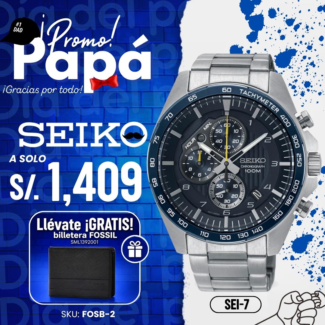 Reloj Seiko Essentials SSB321 Hombre Acero Plateado