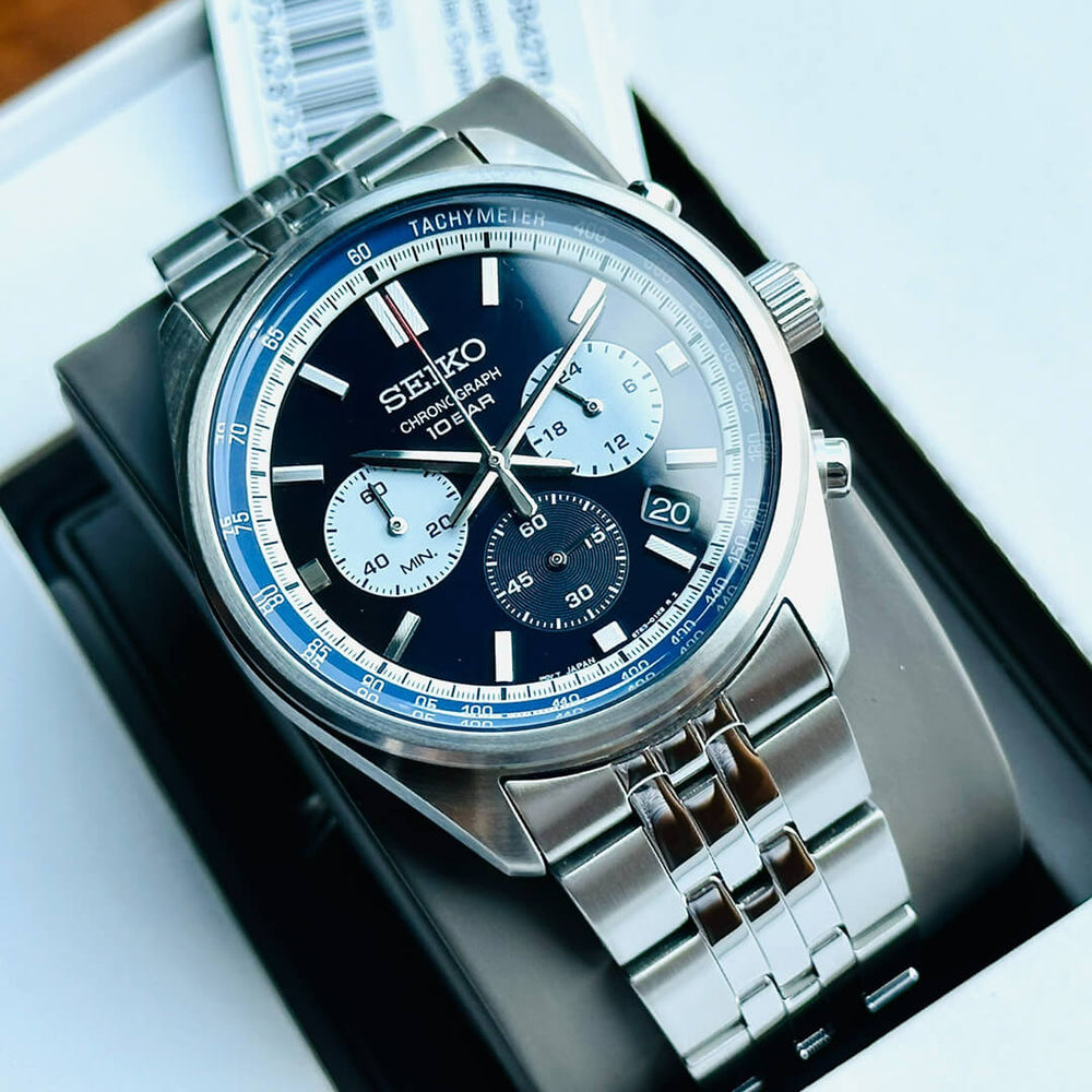 Reloj Seiko Essentials SSB427 Hombre Acero Azul
