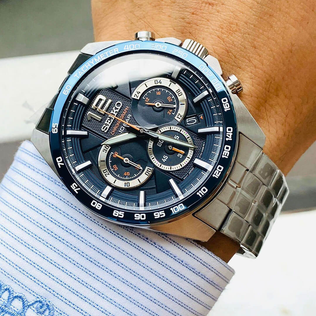 Reloj Seiko Essentials SSB345 Hombre Acero Plateado | SEI-14