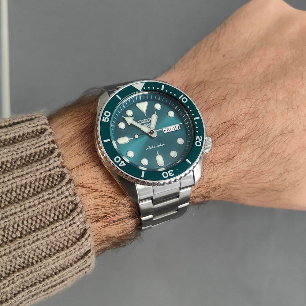 Reloj Seiko 5 Sports SRPD61 Hombre Automático Azul Verdoso