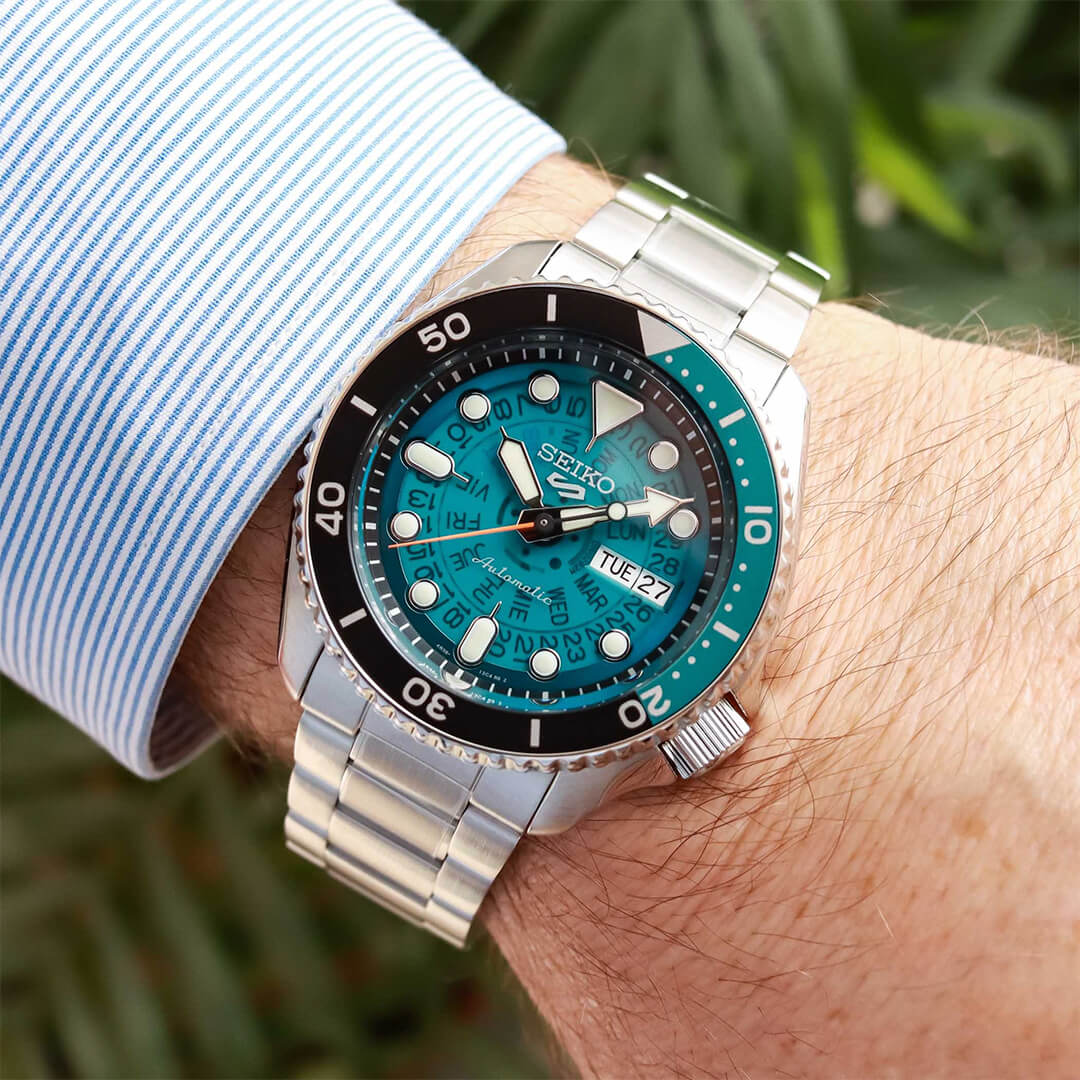 Reloj Seiko 5 Sports SRPJ45 Hombre Automático Verde Jade