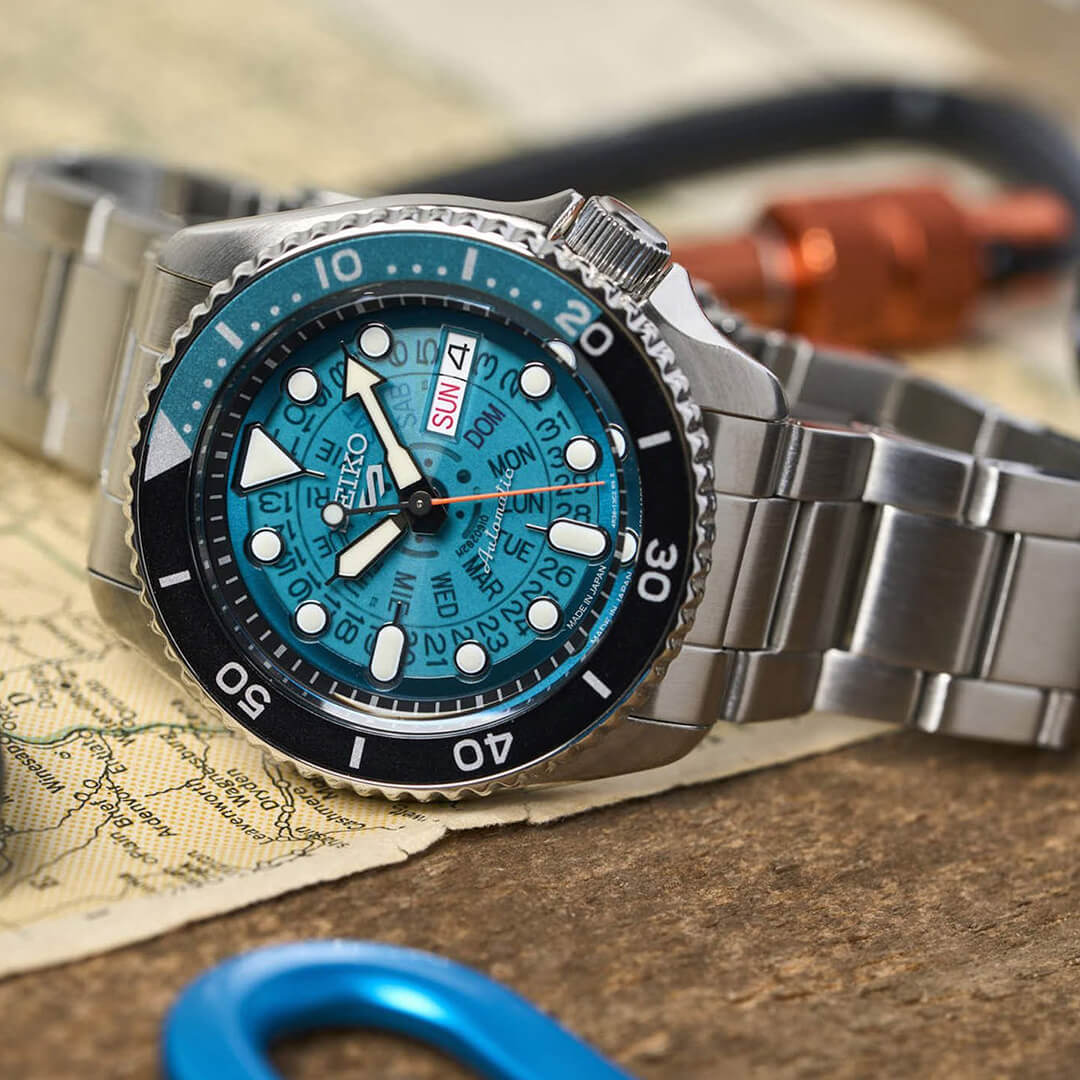 Reloj Seiko 5 Sports SRPJ45 Hombre Automático Verde Jade