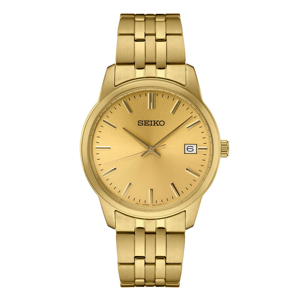 Reloj Seiko Essentials SUR442 Hombre Acero Dorado