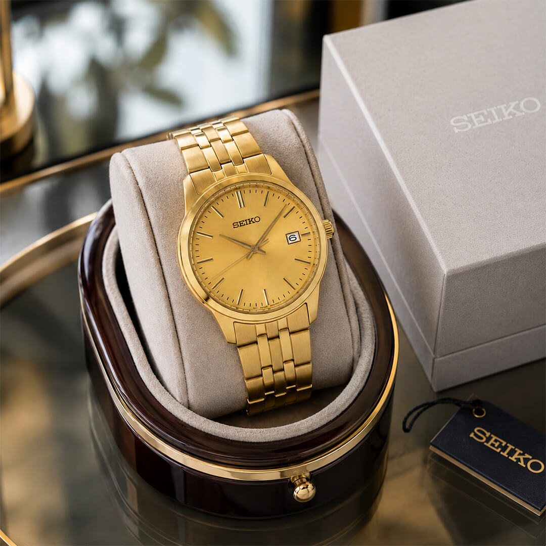 Reloj Seiko Essentials SUR442 Hombre Acero Dorado