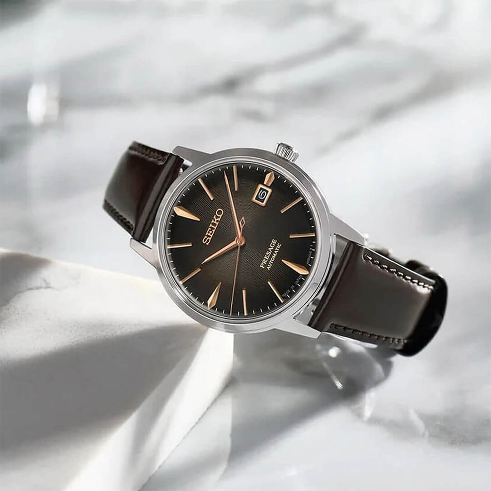 Reloj Seiko Presage SRPJ17 Hombre Automático Marrón