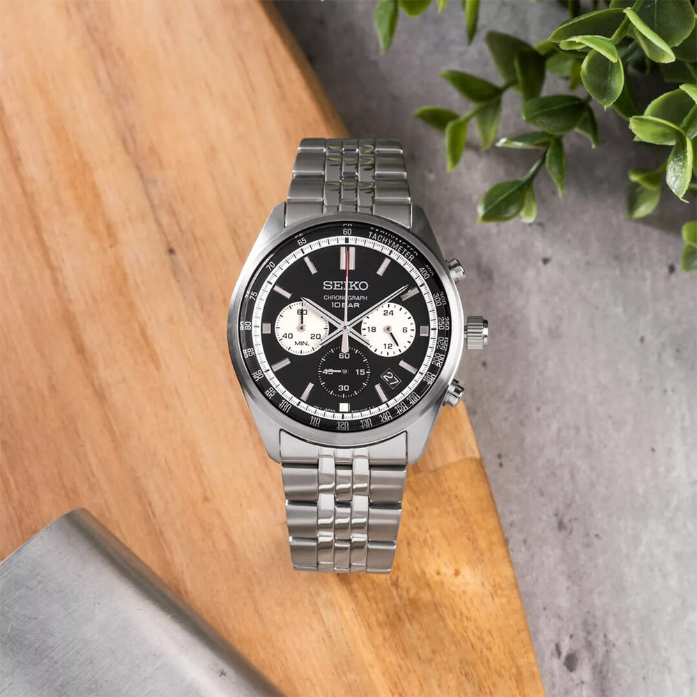 Reloj Seiko Essentials SSB429 Hombre Acero Negro