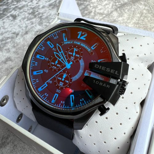 Reloj Diesel Mega Chief DZ4323 Hombre Cuero Negro | DIE-13