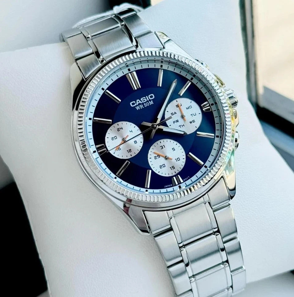 Reloj Casio MTP-1375D-2A1 Hombre Acero Azul