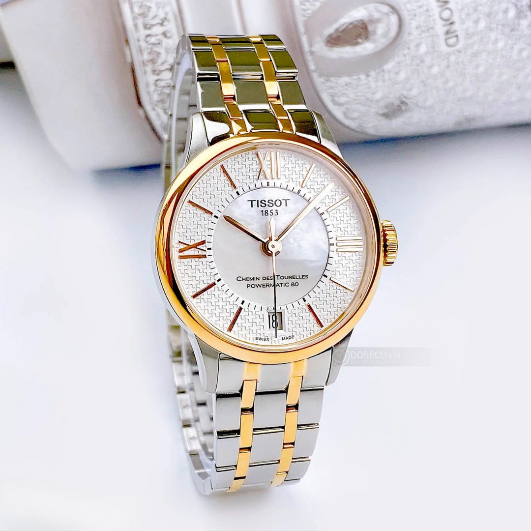 Tissot T0992072211801 para mujer: vista frontal inclinada