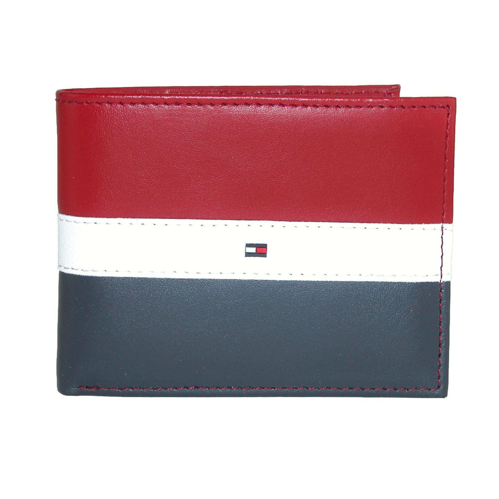 Billetera Tommy Hilfiger Slim Bifold TOM-2 Hombre Rojo y Azul