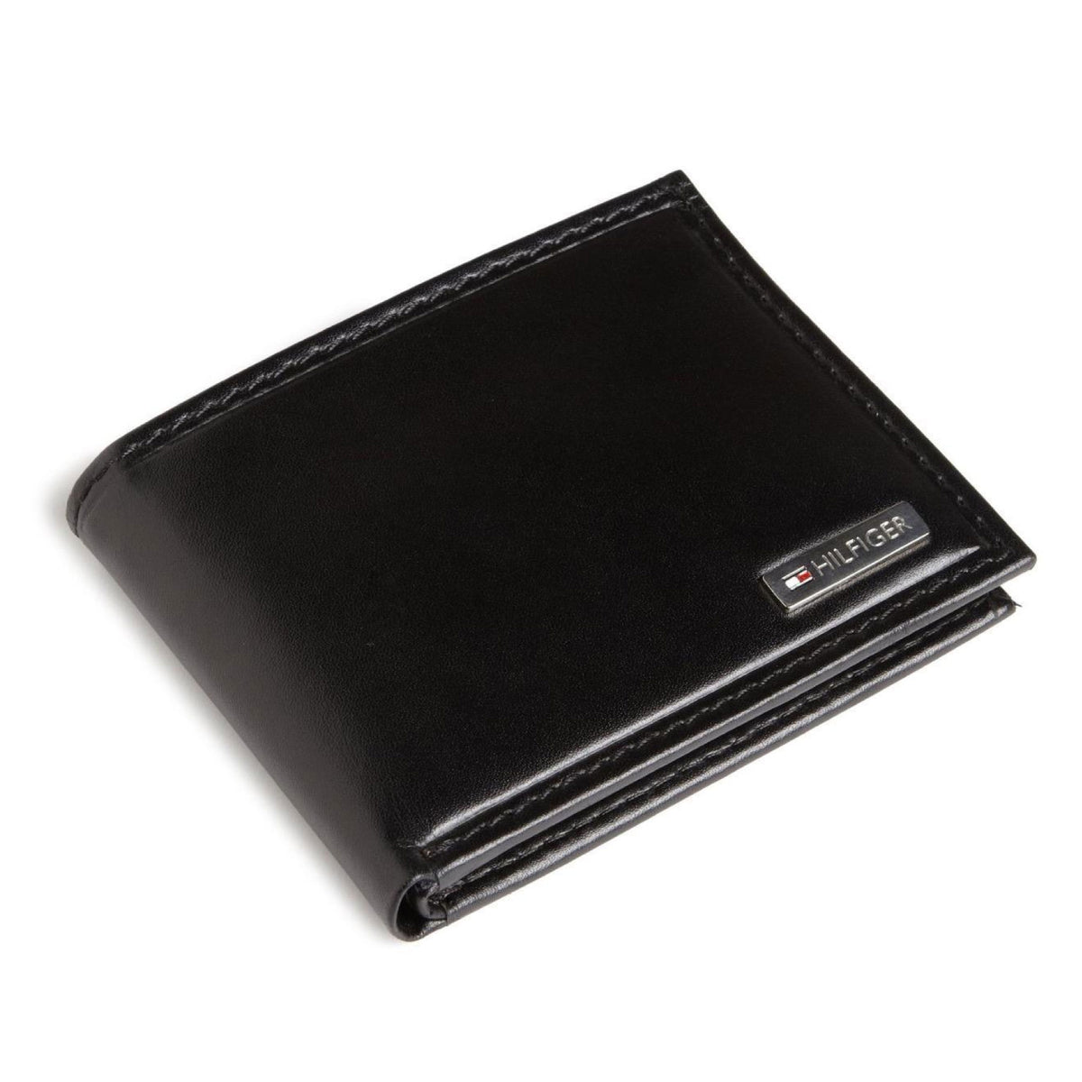 Billetera Tommy Hilfiger Passcase Billfold TOM-6 Hombre Cuero Negro
