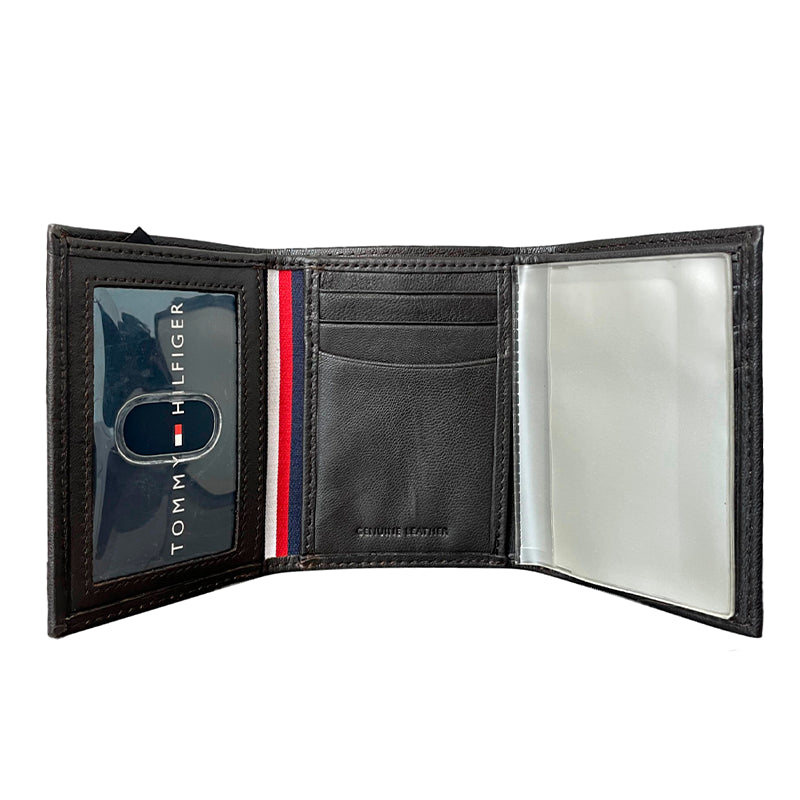 BILLETERA TOMMY HILGIFER TRIFOLD MARRÓN TOM-13