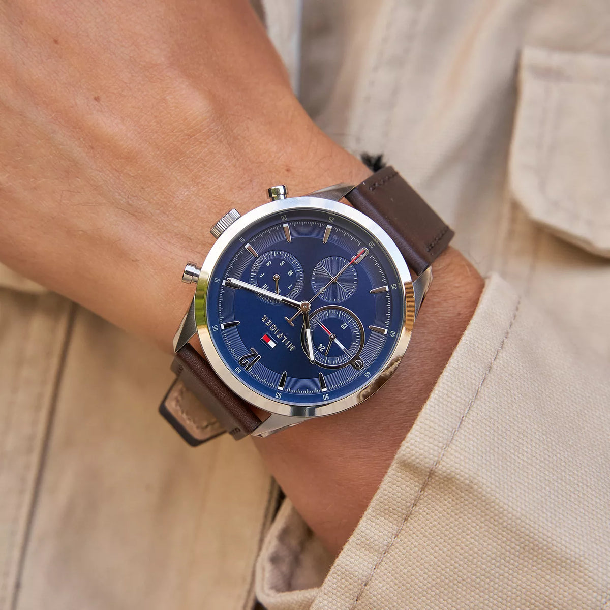 Reloj Tommy Hilfiger 1791940 Hombre Cuero Marrón