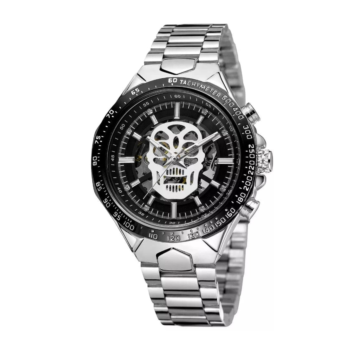 RELOJ WINNER ACERO PLATA ESQUELETO WIN-11