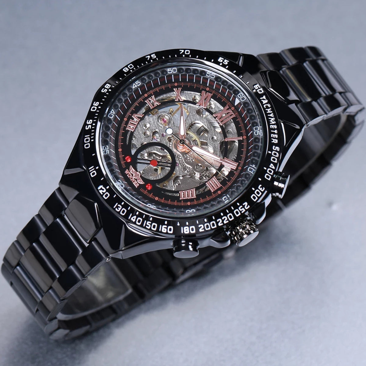 RELOJ WINNER ACERO BLACK WIN-3