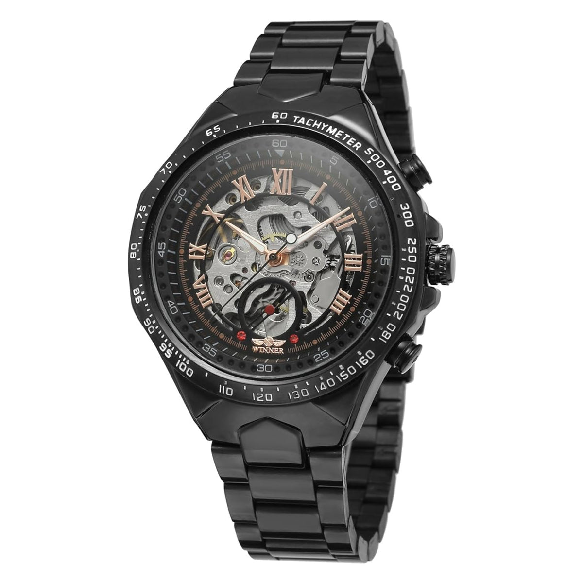 RELOJ WINNER ACERO BLACK WIN-3