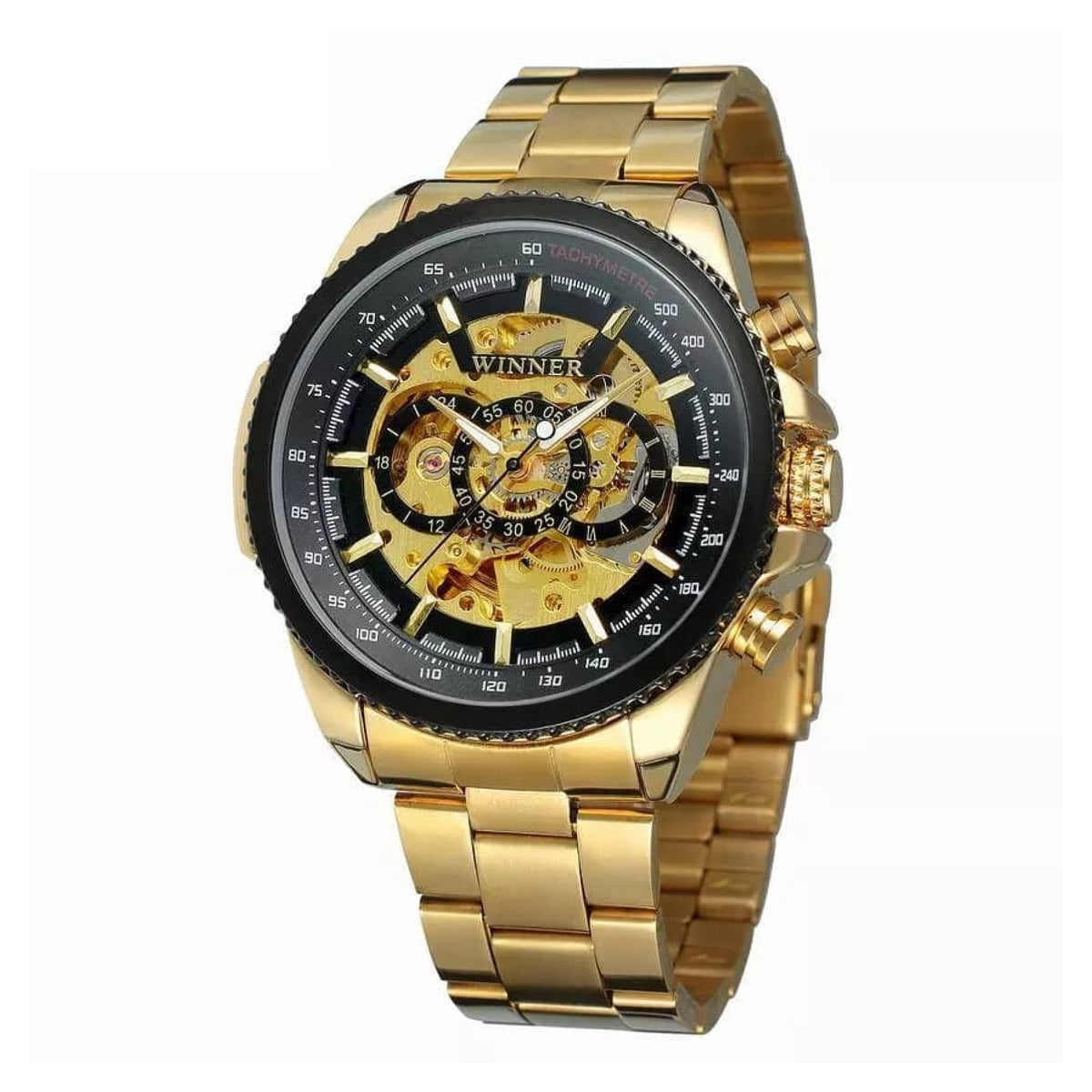 RELOJ WINNER ACERO DORADO WIN-8